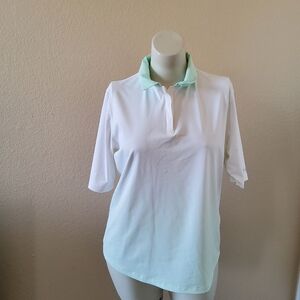 Under Armour Women’s Golf Polo Shirt White/Lime Tie Dye Size XL NWT